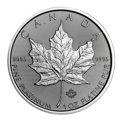 A picture of a Pièce Feuille d’érable en platine de 1 oz (2022)